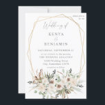 Convites Boho Eucalyptus & Beige Floral 2 Casamento<br><div class="desc">Coloque seus hóspedes no humor para o seu casamento com seu eucalipto boêmico,  palma,  e convite para o casamento floral.</div>