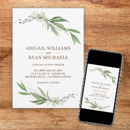 Convites Boho Eucalyptus Green Sage Verde