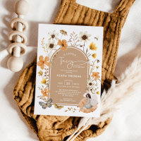 Boho Fall Fairy Wildflower Chá de fraldas