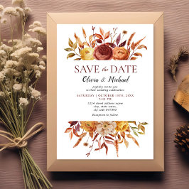 Convites Boho Fall Floral Rustic Flowers Casamento