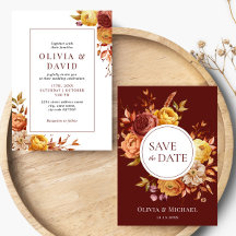 Boho Fall Floral Rustic Flowers Casamento Foliar