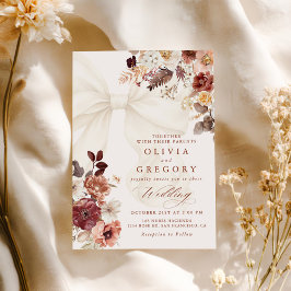 Convites Boho Fall Floral White Arco Casamento