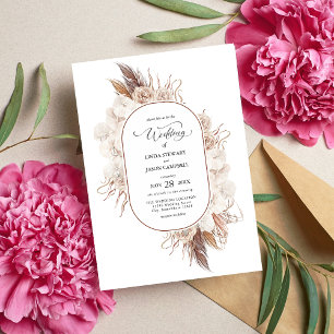 Convites Boho Fall Flowers Casamento