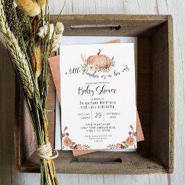 Convites BOHO Fall Pumpkin Floral Autumn Leaf Pampas Grass
