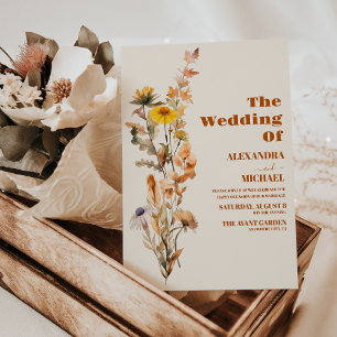 Convites Boho Fall Wildflower Wedding