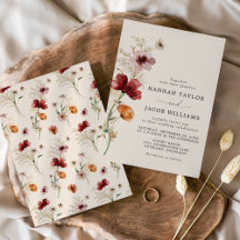 Boho Fall Wildflower Wedding