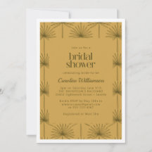 Boho Fan Palm Leaf Chá de panela de mostarda botân