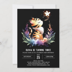 Convites Boho Fantasy Tiger Birthday