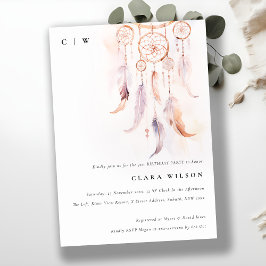 Convites Boho Feather Dreamcatcher Birthday