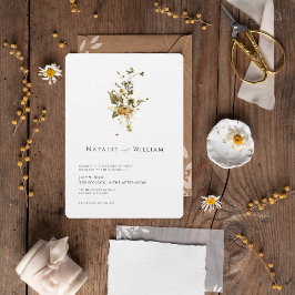 Convites Boho Flor de Outono Selvagem | Casamento Botânico