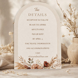 Convites Boho Floral Abóbora Detalhes de Casamento Caindo d