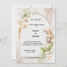 Convites Boho Floral Arch Invitation