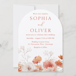 Convites Boho Floral & Arch Queda Autumn Casamento Floral