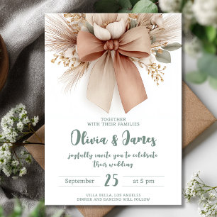 Convites Boho Floral Arco Wedding