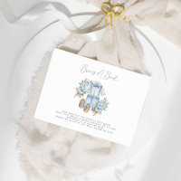 Boho Floral Baby Boy Chá Traga Um Livro