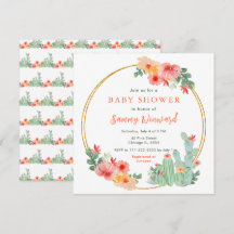 Boho Floral Cactus Baby Shower