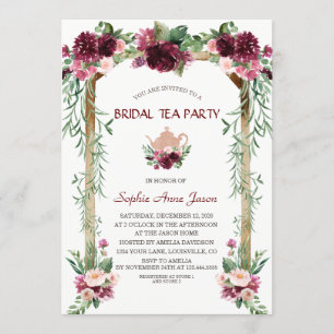 Convites Boho Floral Caiu Fall Bridal Tea Party