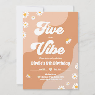Convites Boho Floral Daisy 5 Birthday Cinco É Um Vibe