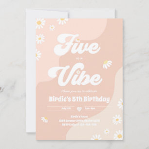 Convites Boho Floral Daisy 5 Birthday Cinco É Um Vibe