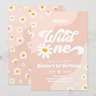Convites Boho Floral Daisy, Partido primeiro aniversario Se