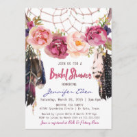 Boho Floral Dreamcatcher Chá de panela
