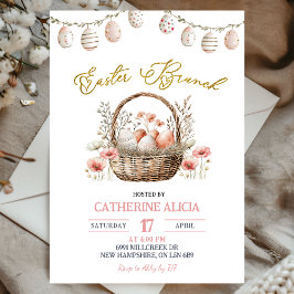 Convites Boho Floral Easter Brunch Invitation