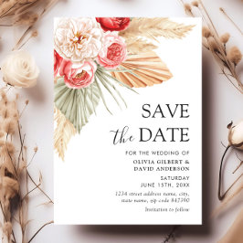 Convites Boho Floral Elegant Fall Summer Wedding