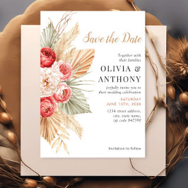 Convites Boho Floral Elegant Fall Summer Wedding