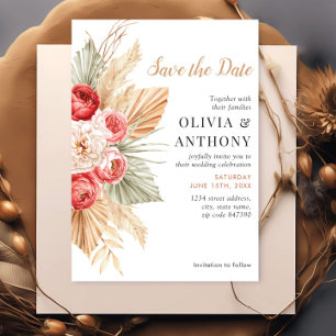 Convites Boho Floral Elegant Fall Summer Wedding