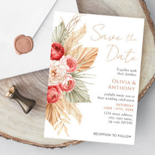 Convites Boho Floral Elegant Fall Summer Wedding