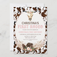 Boho Floral Girls First Rodeo primeiro aniversario