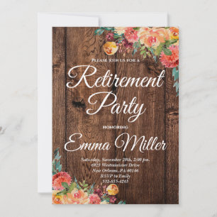 Convites Boho Floral Retirement