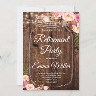 Convites Boho Floral Retirement