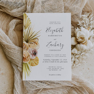 Convites Boho Floral Tropical Terrenos Moles Casados