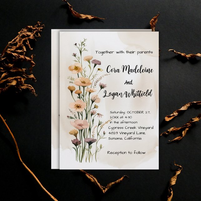 Convites Boho Floral Wedding (Criador carregado)