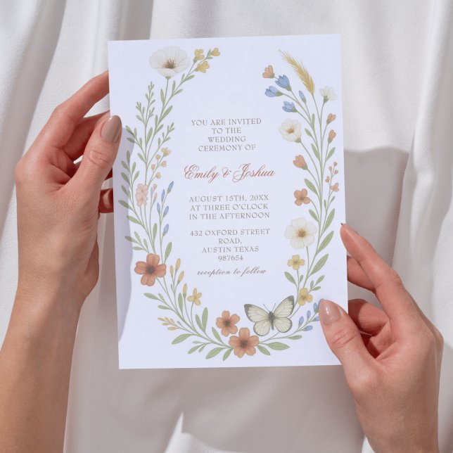 Convites Boho Floral Wedding (Criador carregado)