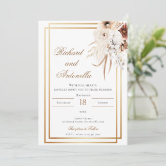 Convites Boho Floral Wedding
