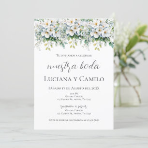 Convites Boho Floral Wedding Espanhol