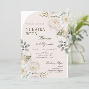 Convites Boho Floral Wedding Espanhol