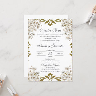 Convites Boho Floral Wedding Espanhol