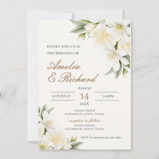 Convites Boho  Floral  Wedding Invitation