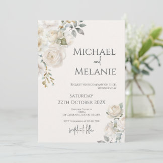 Convites Boho Floral Wedding Invitation