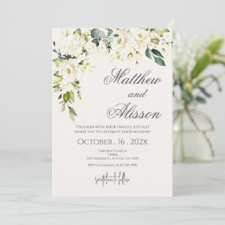 Convites Boho Floral Wedding Invitation