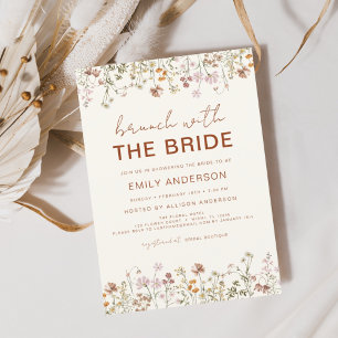 Convites Boho Floral Wildflower Bridal Brunch