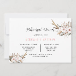 Convites Boho Florals com Deer Antlers Janto de ensaio