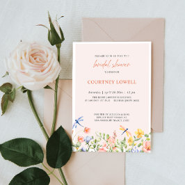 Convites Boho Flowers and Dragonflies Garden Foto