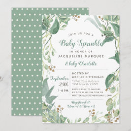 Convites BOHO Foliage Eucalyptus Greenery Baby Sprinkle