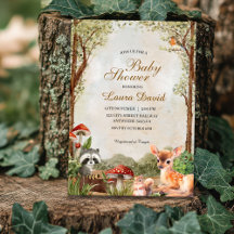 Boho Forest Woodland Chá de fraldas Russo