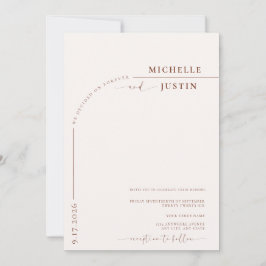 Convites Boho Foto | Casamento com Letra de Caligrafia Mini