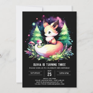 Convites Boho Fox Birthday digital